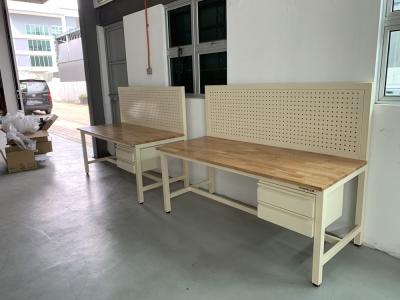 Industrial Workbench Pegboard Drawers